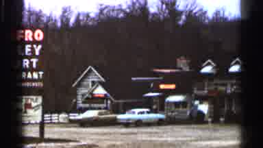 Georgia USA (1966): Alternating Flashing Views Of Home Style Building In Scenic