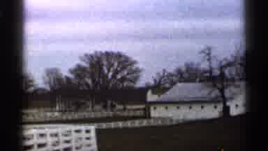 Georgia USA (1966): Rod Car Highway House Trees Fences Grass Field Daytime Outdo