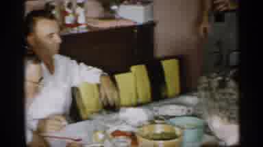 New York (1955): People Sitting Round At Table S Man With Blue Shirt Sits Down S