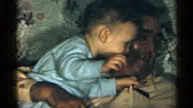 New York (1955): Guy Who Is Holding On Derby To His Grandson