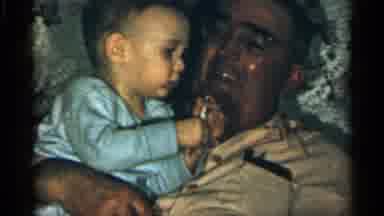 New York (1955): Cute Looking Boy Plays Inside House With Are Family Members And