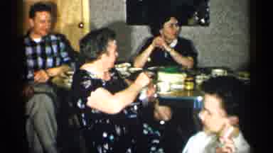 New York (1955): Family Members Sitting Round Enjoying Each Others Company Having
