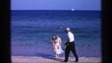 Alabama (1958): Grandparents On Beach One Two Boys Swimming In A Ocean Boy And