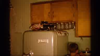 Alabama (1958): Two People Sitting On Couch In House And Boy At Counter Top And