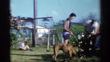 Florida (1958): Family Hanging Outside Together On Nice Beautiful Sunny Summer Day
