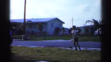 Florida (1958): Group Of Children Play In Grass Boy Swings Croquet Mlle Girls Ride