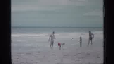 Florida (1958): A Happy Family Playing On Beach