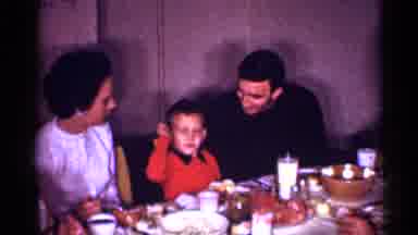 New Jersey (1958): Boy In Red Shirt Stating Down Father Dinner With His Parents