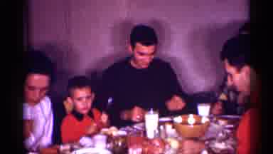 New Jersey (1958): Family Hanging Around Dinner Table Eating And Talking With Each