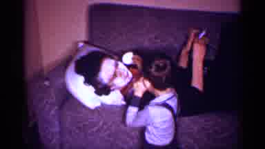 New Jersey (1958): Little Toddler Boy Putting Powder On His Mir Face While She