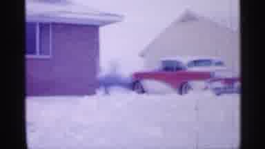 New Jersey (1958): Red Car Buried In Snow S Well S Houses