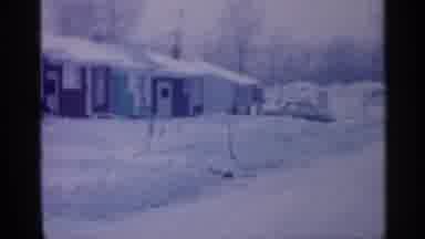New Jersey (1958): Snow Piled Up In Residential Neighborhood Cars Houses Snow