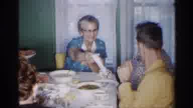 New Jersey (1958): Family Of Eight People Trying Age Gr At Table Father Mel