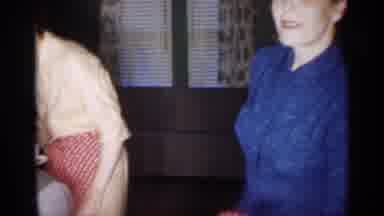 New Jersey (1958): White Cake And Woman Wearing Blue Dress Talking To Comer Man