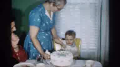New Jersey (1958): Group Of People Greg Together Father Child Birthday Party With