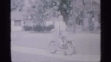 New Jersey (1958): Two Little Boys Each Learning How To Ride Bike Together Due To