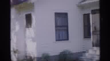 New Jersey (1958): Young Boy Riding On Bike In Father Of Yellow House And White