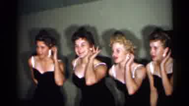 New Jersey (1958): Four Like-Dressed Women Sing And Dancing In Unison And Smiling