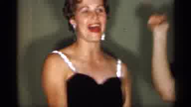 New Jersey (1958): Four Young Women In Black Evening Dresses Outperforming Song