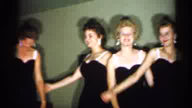 New Jersey (1958): Four Women All Done Up Wearing Black Dresses Wearing Pearls