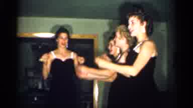 New Jersey (1958): Four Young Women In Black Evening Dresses Performer Song And