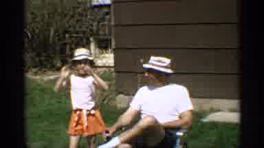 Arizona (1959): Dad Drinking Beer Sitting Outside Next To His Daughter