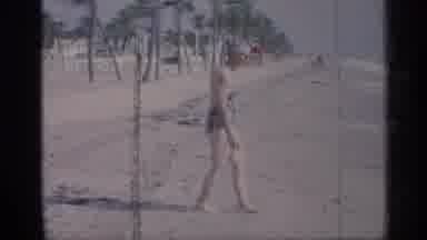 California (1959): Bird Farther Roaming Zoo Grounds Showing Plumage Near Food