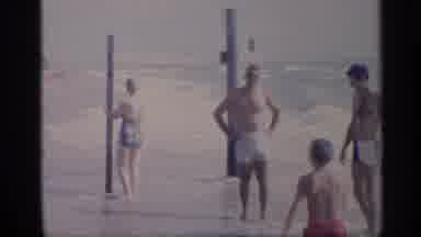 California (1959): Family Having Fun On Beach