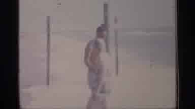 California (1959): Footage Father On Beach And Beach House Of Couple And Small