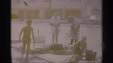 California (1959): Family Beach Day In Huntington Beach On Beautiful Hot Sunny Day