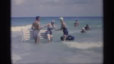 California (1959): Family Members Reilly Enjoying Sea And Tries To Ply In That