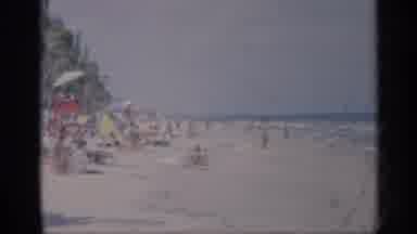 California (1959): Wonderful Beach With Lots And Lots Of People Enjoying Nature