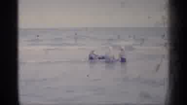 California (1959): Group Of Three Ladies Moving Towards Sea To Len Better Swimming