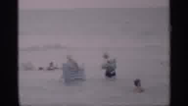 California (1959): Family Having Good Time On Beach Day