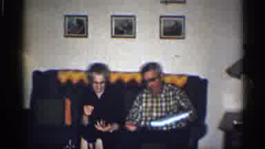 California (1959): Elderly Couple Presently Opening Christmas Other Birthday Gifts