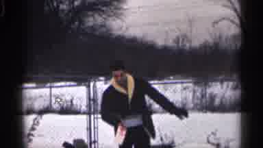 California (1959): Person In Snow Running