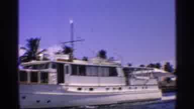 Florida (1959): White Boat In Blue Water On Bright Sunny Day