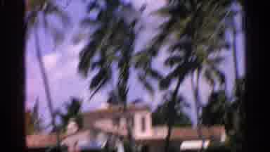 Florida (1959): Home On Water With Palm Trees And Young Boy Waving
