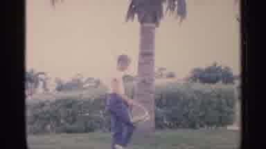 Florida (1959): Child Participating In A Easter Egg Hunt On His Father Yard
