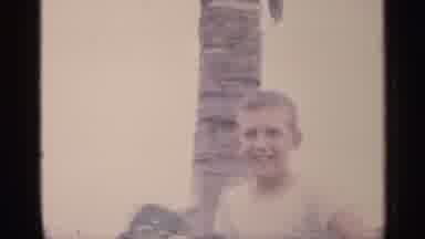 Florida (1959): Kid Waving At The Comer And A Kid Running To Collect Eggs