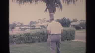 Florida (1959): Guy With Basket Finds Easter Egg Hidden In Grass