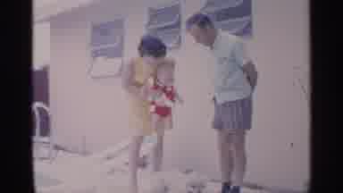 Florida (1959): Cute Family Having Fun With Dog At Home