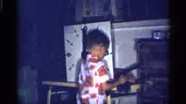 Florida (1959): Child Is Leaching Father Something Behind Large White Clock