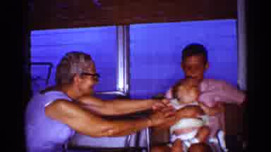 Florida (1959): Family On Boat Together All Smiling S Grandmother Plays With Baby