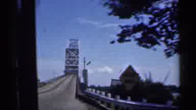 Indiana (1959): Film Being Ken Father On Moving Car Shows Rod Bridge Bushes Trees