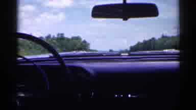 Indiana (1959): Young Man Is Sleeping Inside Moving Car Driven By Man Wearing