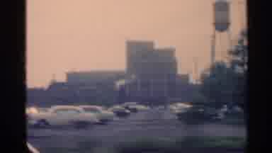 Indiana (1959): Water Tower And Downtown Buildings On Cleo Sunny Day