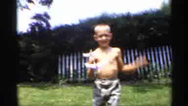 Indiana (1959): Kid Without Shirt On Coming Up To Comer Showing His Nipples