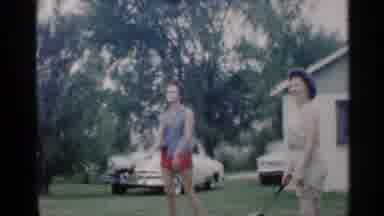 Indiana (1959): Two Women Playing Badminton With Each Other