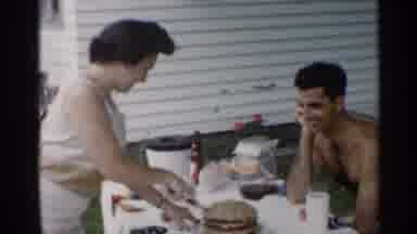 Indiana (1959): Wife Celebrating Husband's Birthday By Cutting Beautiful And